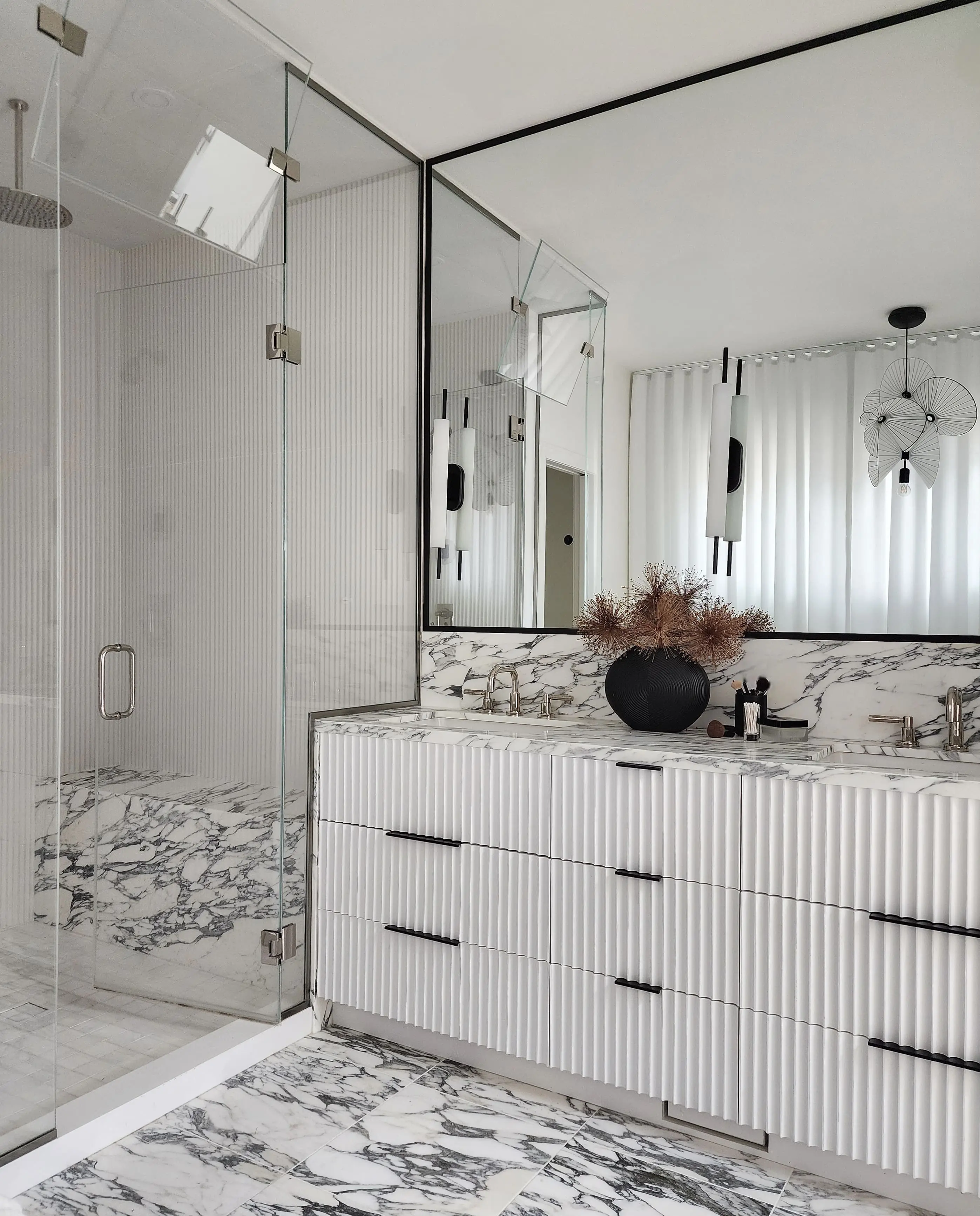 Custom fluted vanity in Chicago