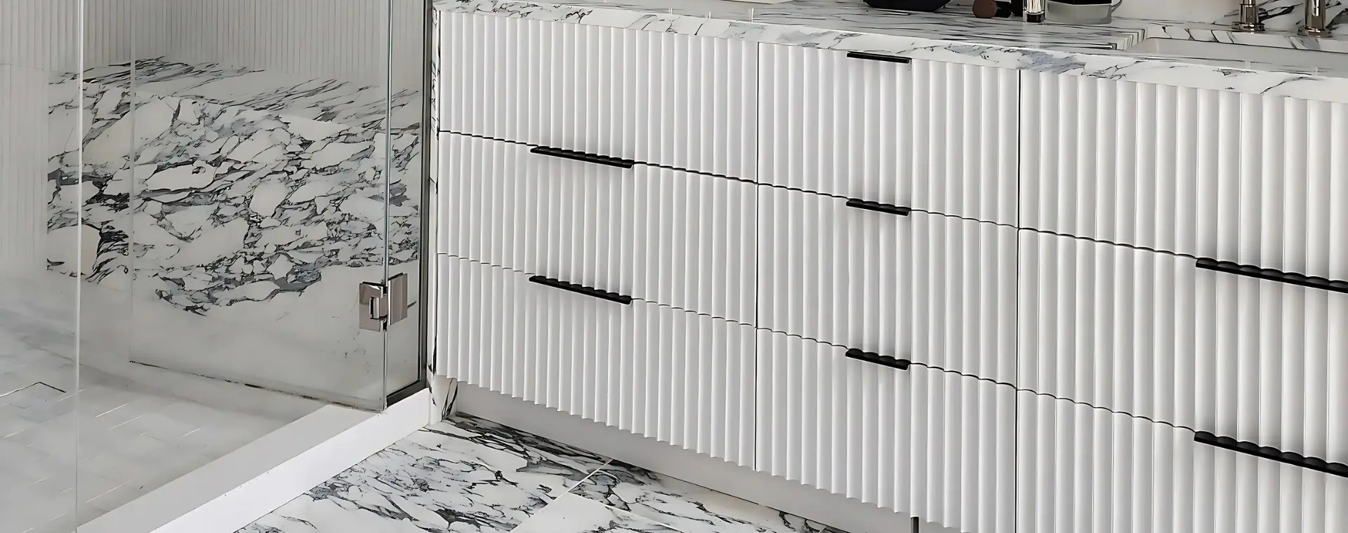 Custom vanity cabinet by BradleyBuilt in Chicago