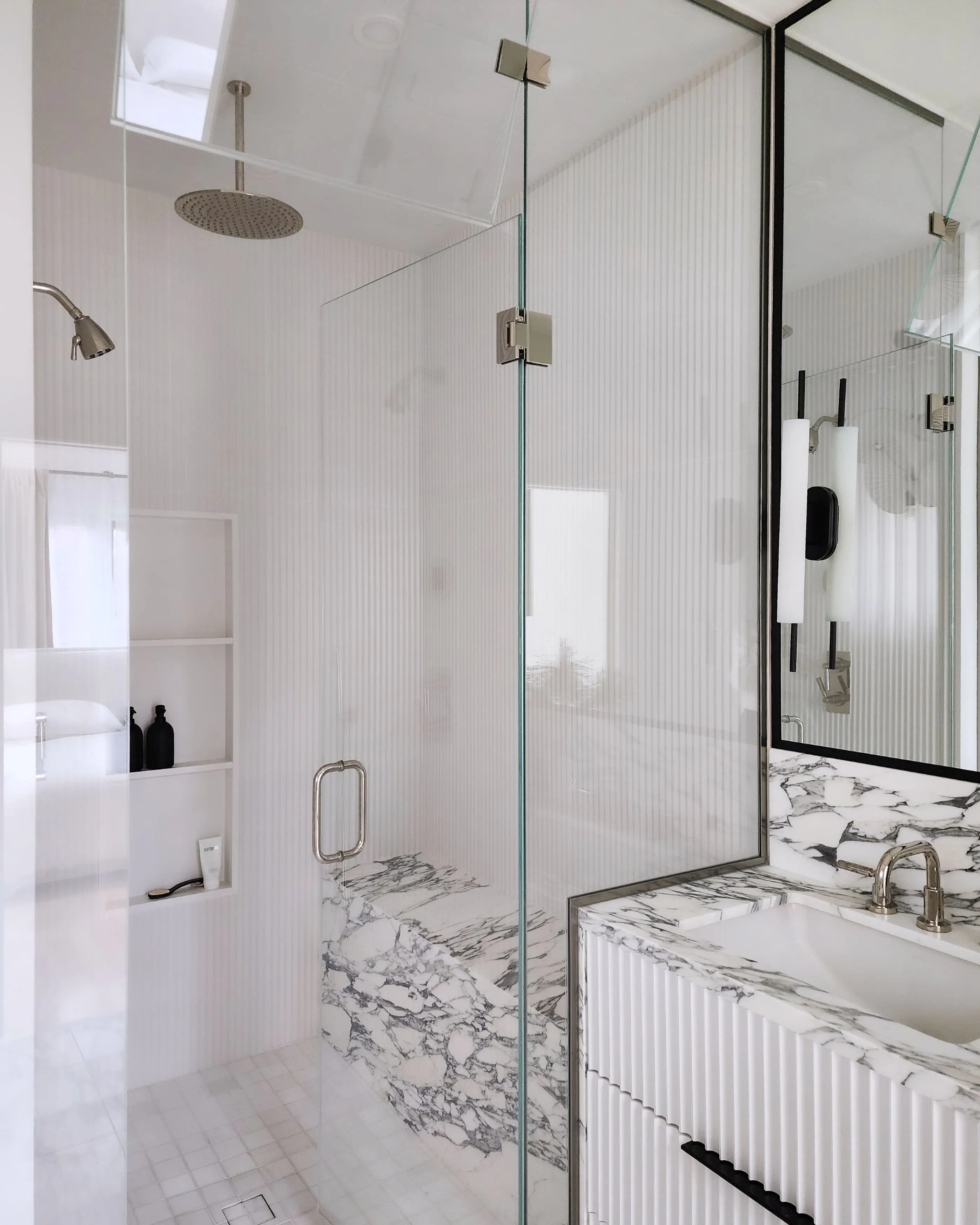 Bespoke double vanity in Bucktown