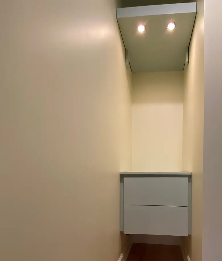 Custom closet cabinets for attic remodel