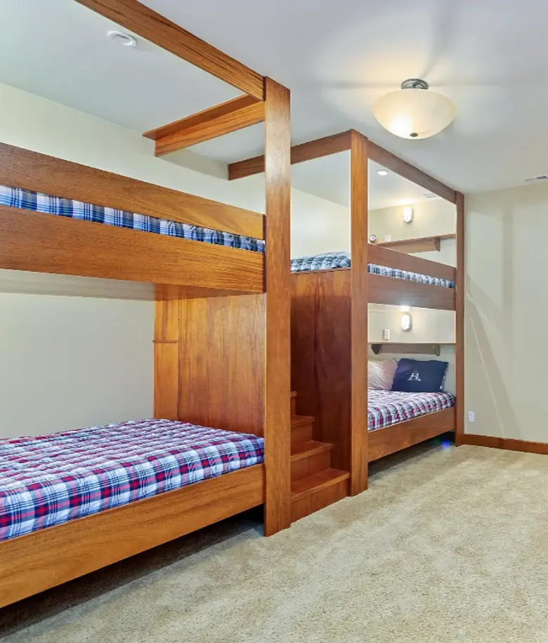 Custom bunkbeds with hardwood