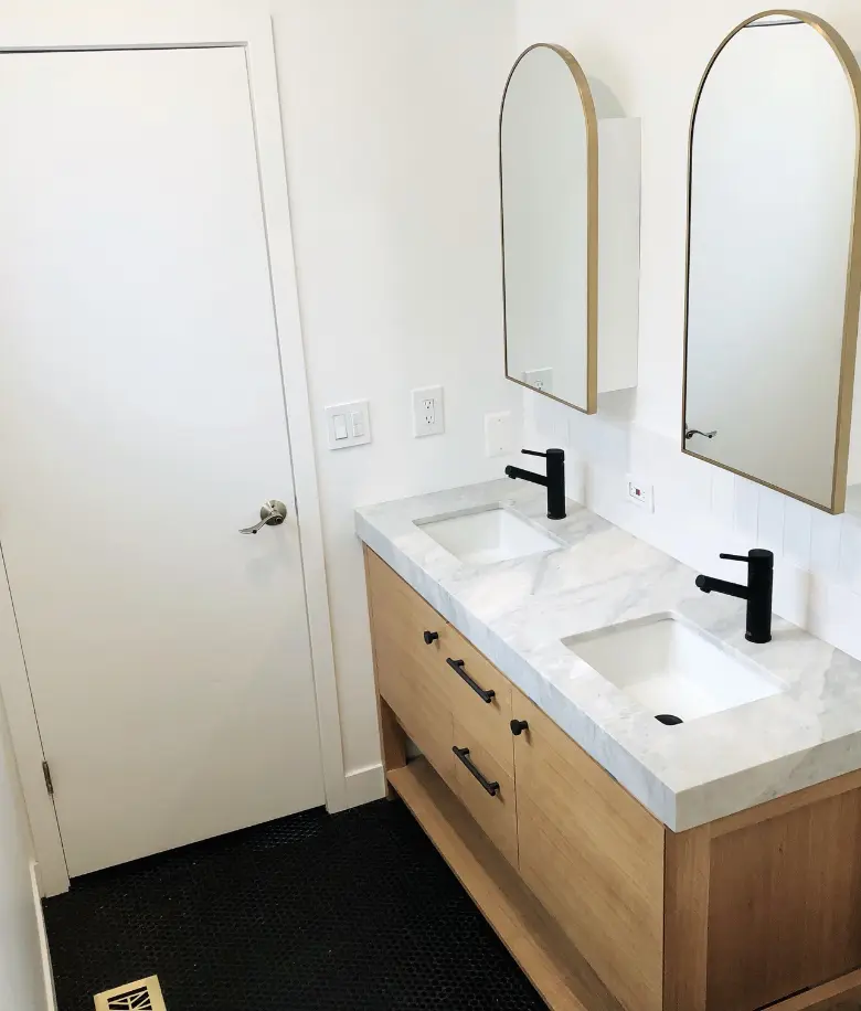 Built-in bathroom storage